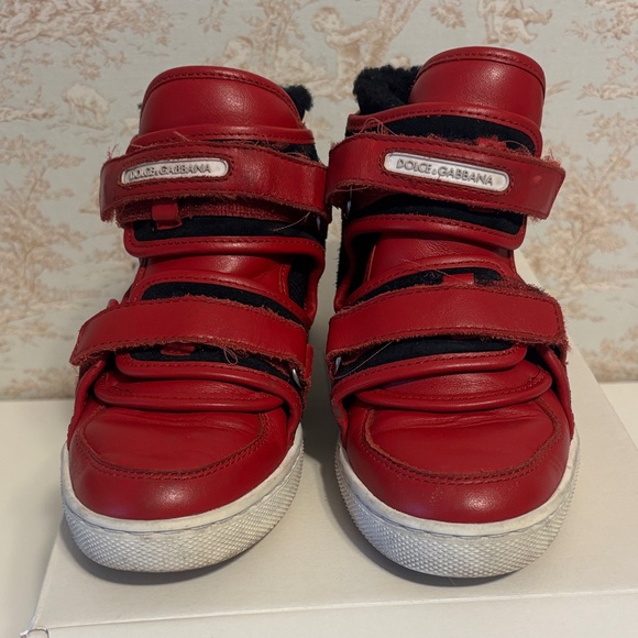 Dolce & Gabbana Kids Vibrant Red Sneakers